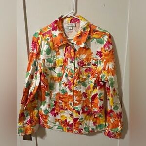 Dressbarn Colorful Floral Jacket large